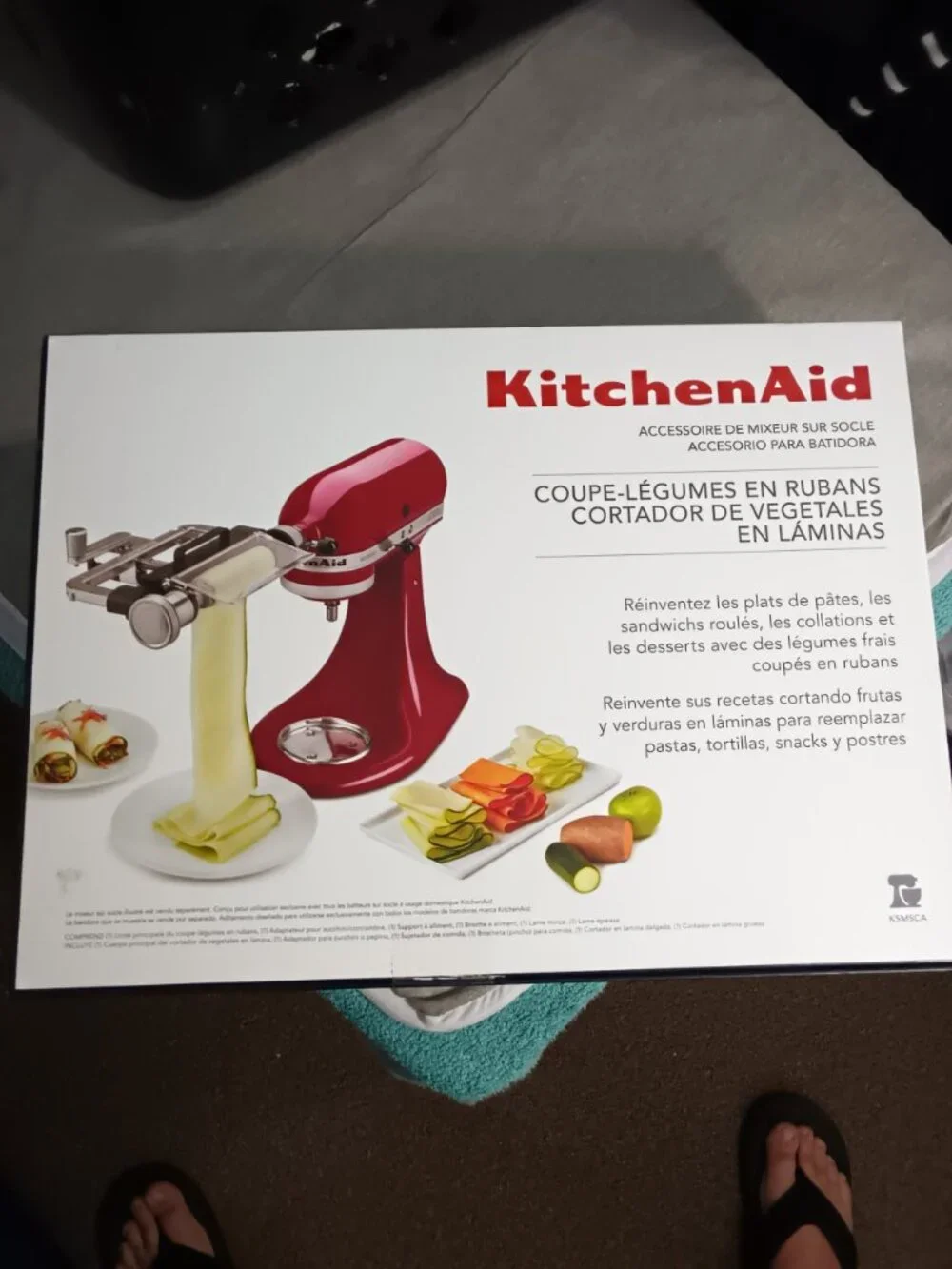 KitchenAid Red Vegetable Sheet Cutter Stand Mixer Attachment